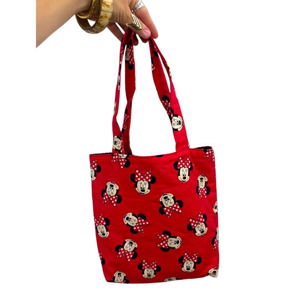 Vintage handmade reversible Minnie Mouse polka dot tote bag - Picture 4 of 4